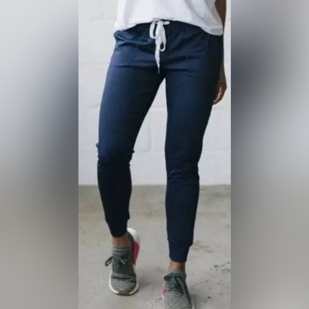 ZYIA  Stretch Knit High Rise Unwind Joggers Navy Blue Women’s XXL GUC